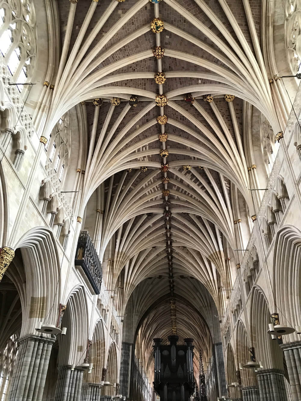 Vaulted Ceiling At Exeter Cathedral