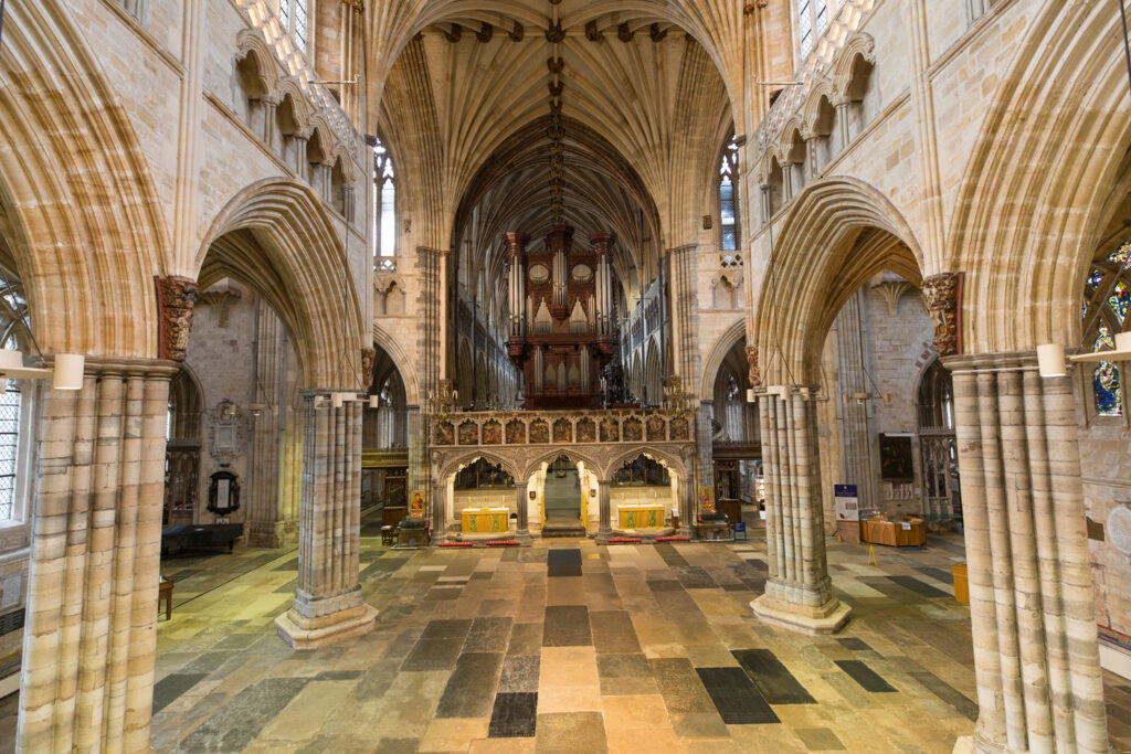 Exeter cathedral interior digital Exeter Cathedral
