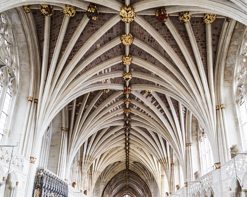 Exeter Cathedral’s stone vault ceiling